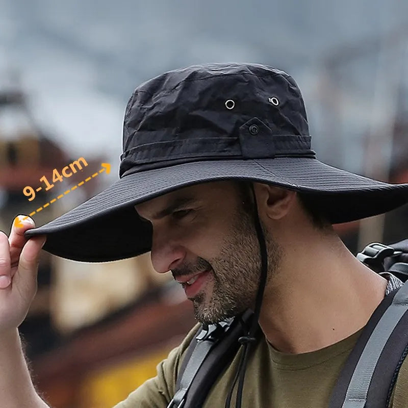 Waterproof Anti-UV Large Brim Bucket Hat