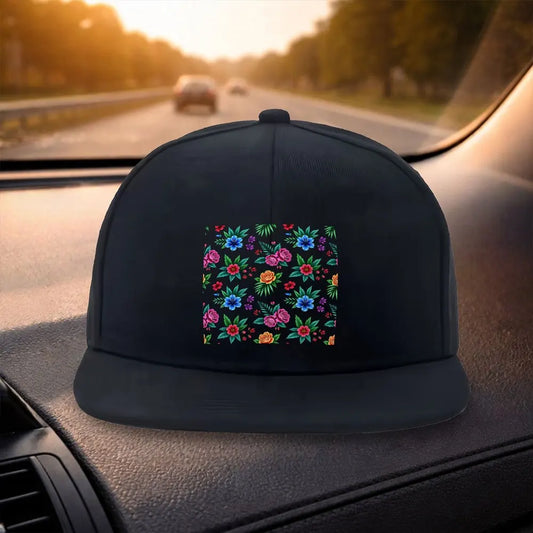 Floral Print Snapback Cap Casual Hat