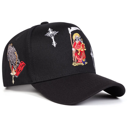 Unisex Gothic Cross Embroidery Baseball Caps
