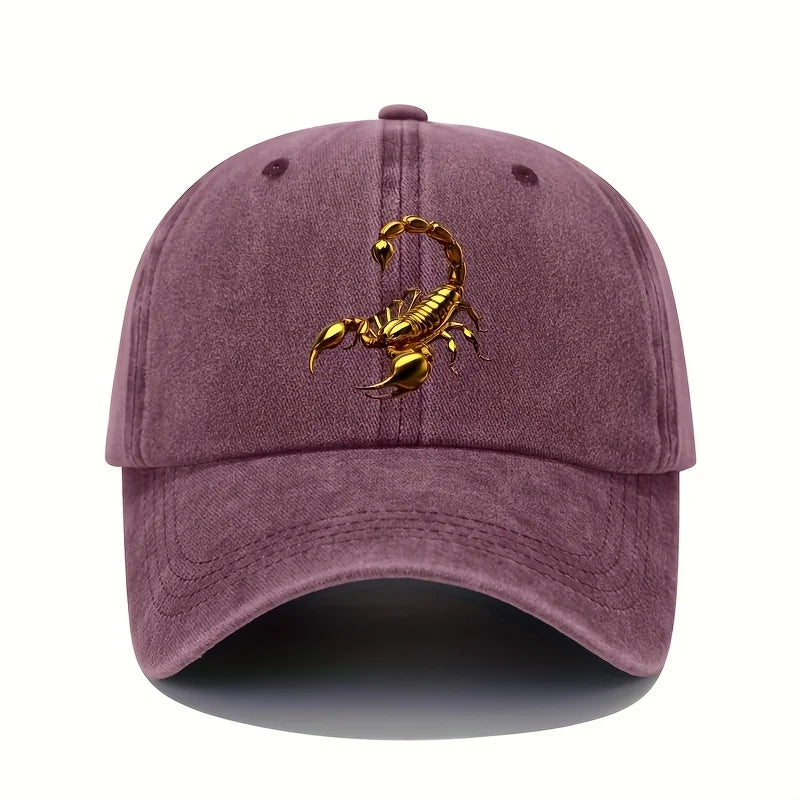 Golden Scorpion Retro Adjustable Baseball Cap