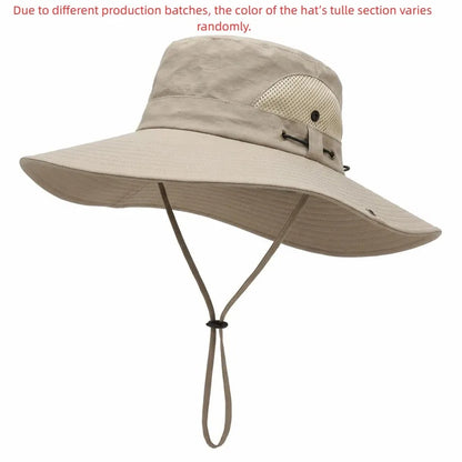 Foldable Large Brim Polyester UV Protection Bucket Hat