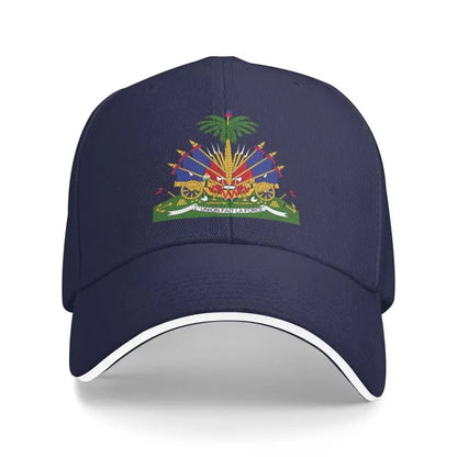 Haitian Flag Print Baseball Cap Outdoor Travel Sports Sun Visor Hat Snapback Cap
