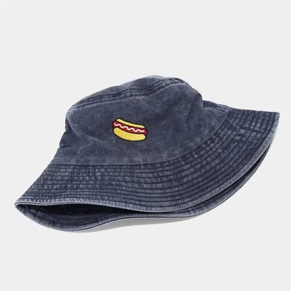 Cartoon Print Cotton Bucket Hat Outdoor Travel Cap