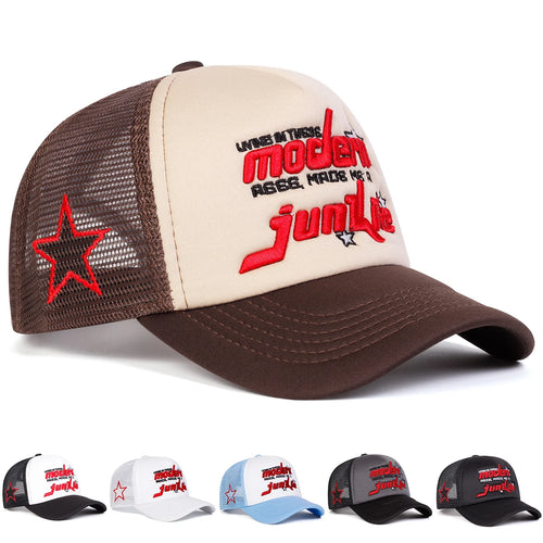 Modern Junkie Embroidered Mesh Baseball Cap