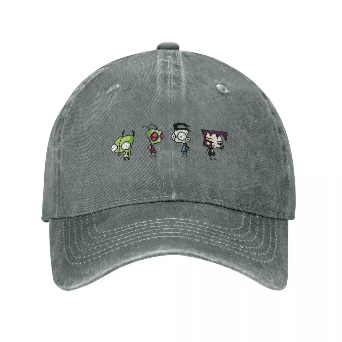8-Bit Invader Zim Retro Washed Denim Baseball Cap