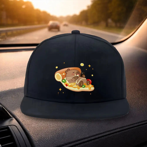 Pizza Bear Phone Snapback Cap