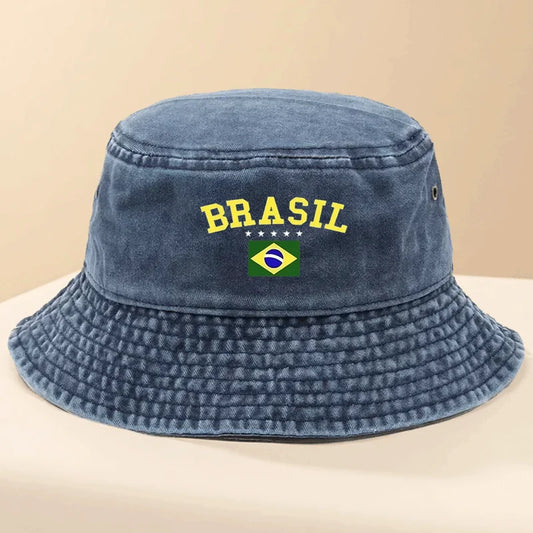 Brazil Print Lightweight Bucket Hat Outdoor Fashion Cap