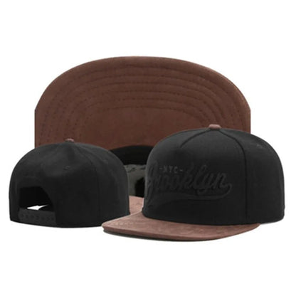 Luxury Flat Top Baseball Cap Adjustable Hip Hop Snapback