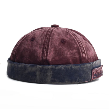 Washed Docker Beanie Brimless Cap Hat