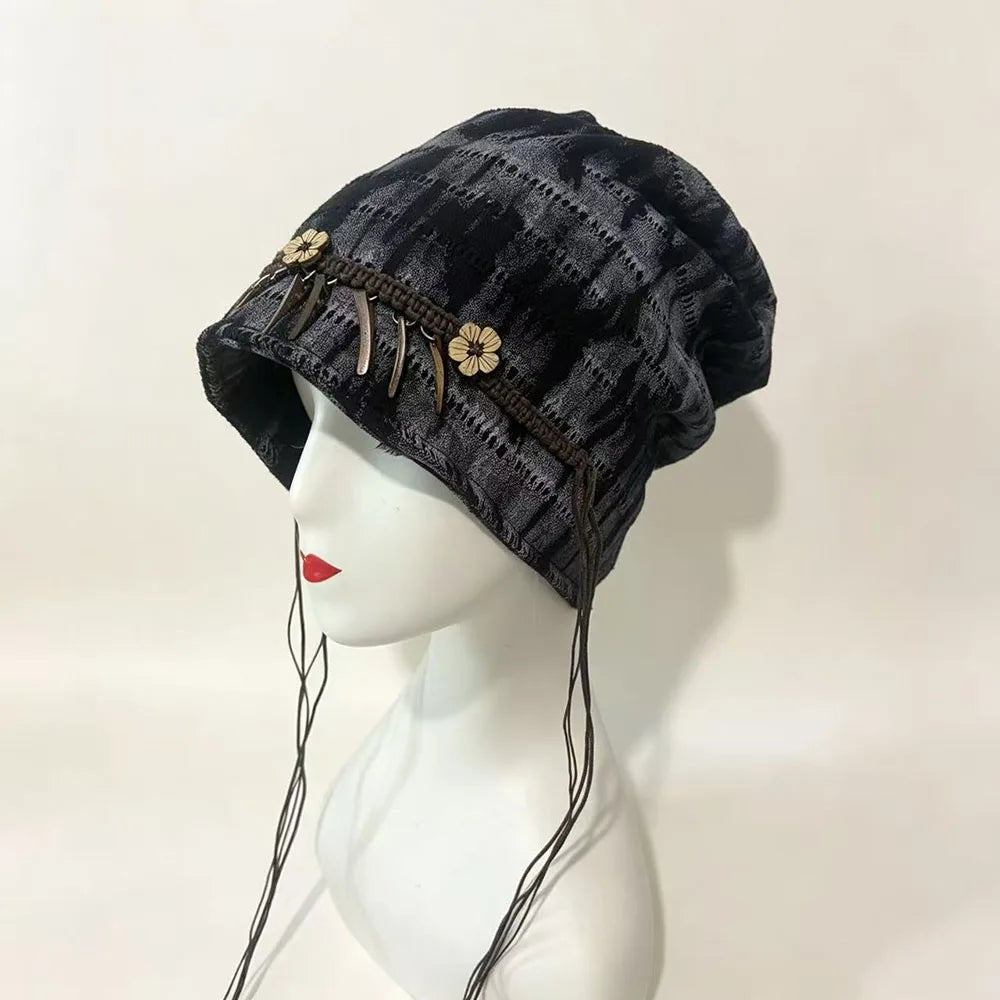 Boho Ethnic Slouchy Beanie Hat