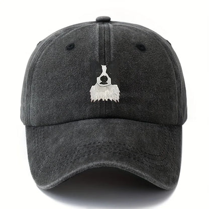 Border Collie Camping Baseball Cap