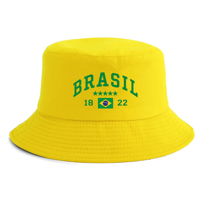 Unisex Brasil Flag Print Bucket Hat