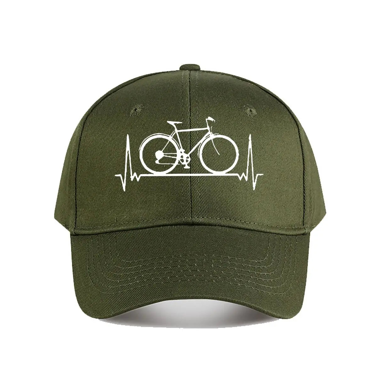 Bicycle Heartbeat Vinyl Baseball Cap