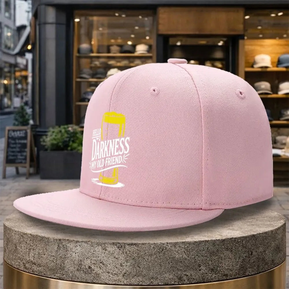 Hello Darkness Beer Glass Street Snapback Cap