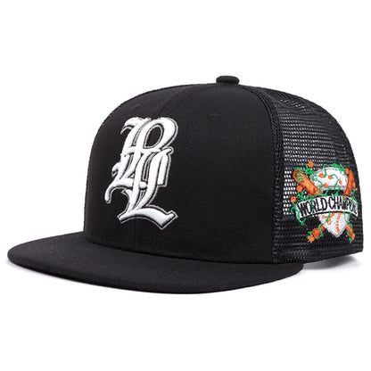 Fashion Letter Embroidered Snapback Cap