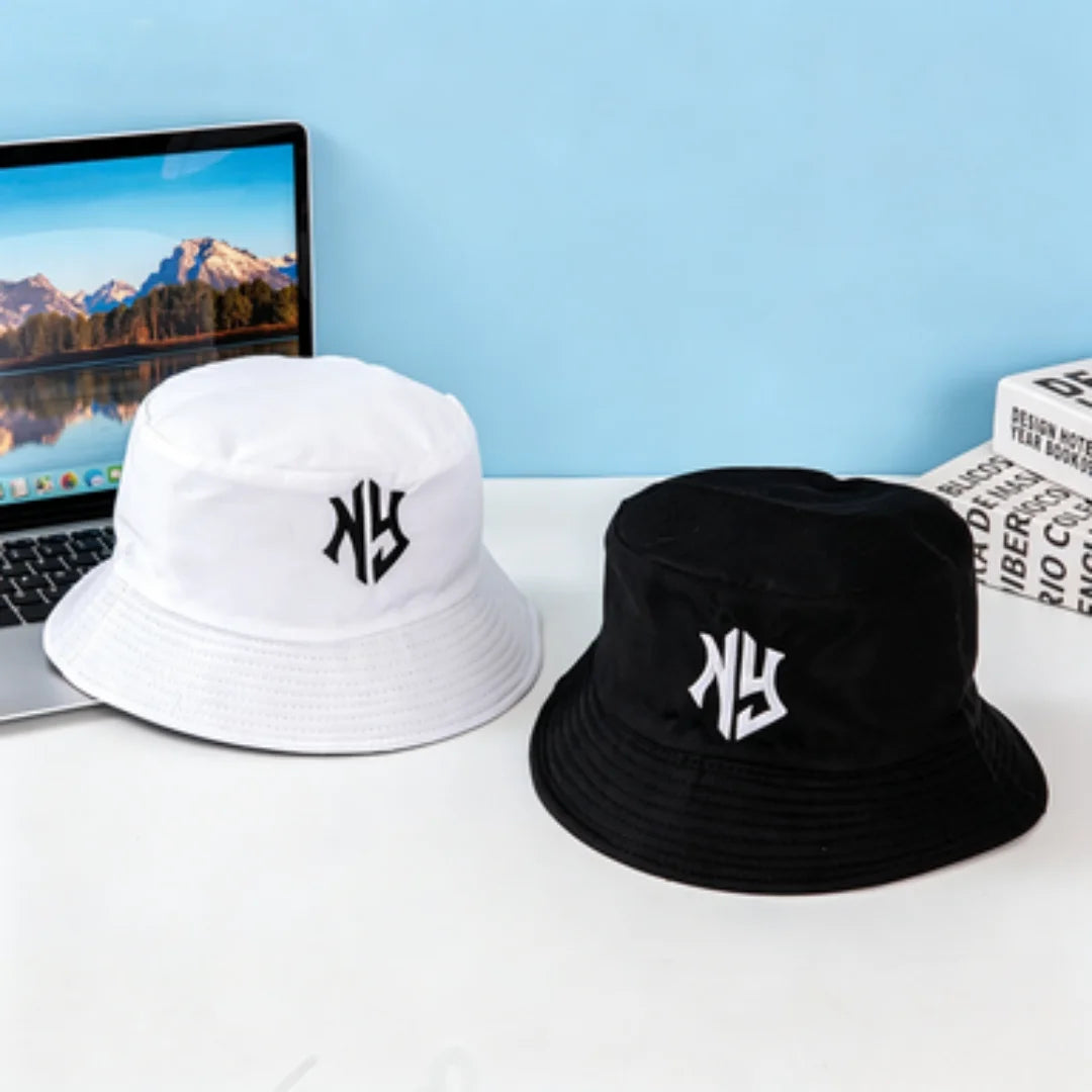 NY Embroidered Bucket Hat For Women Men Classic