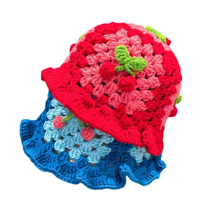 Japanese Cherry Knitted Bucket Hat