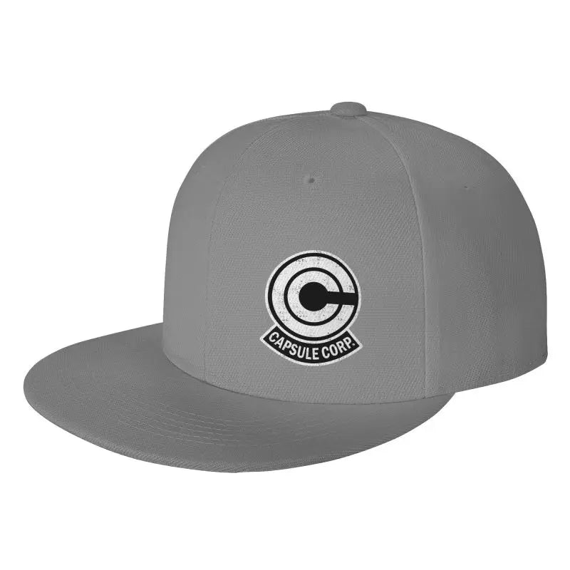 Flat Brim Hats Capsule Corp Print Baseball Cap
