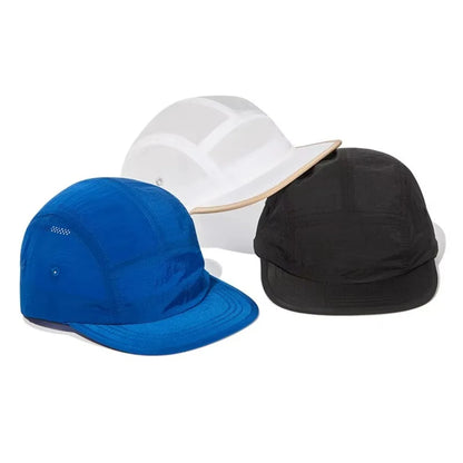 Japanese Style Flat Brimmed Baseball Cap Soft Top Adjustable