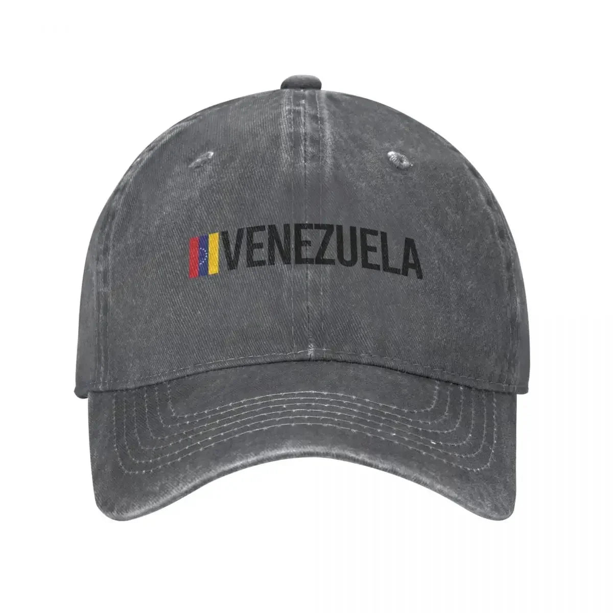 Venezuela Minimalist Distressed Denim Baseball Cap Hat