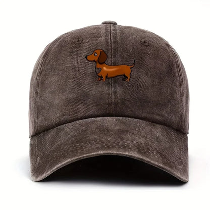 Cute Sausage Dog Print Baseball Cap