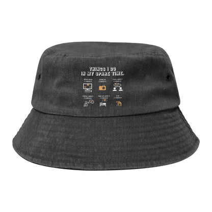 Things I Do In My Spare Time Funny Soccer Bucket Hats