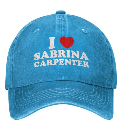 I Heart Sabrina Carpenter Merch Men Women Baseball Caps
