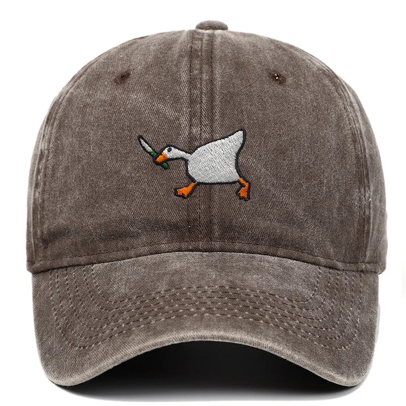 Goose Embroidered Urban Style Duckbill Baseball Cap