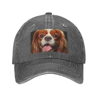 Cavalier King Charles Denim Baseball Cap