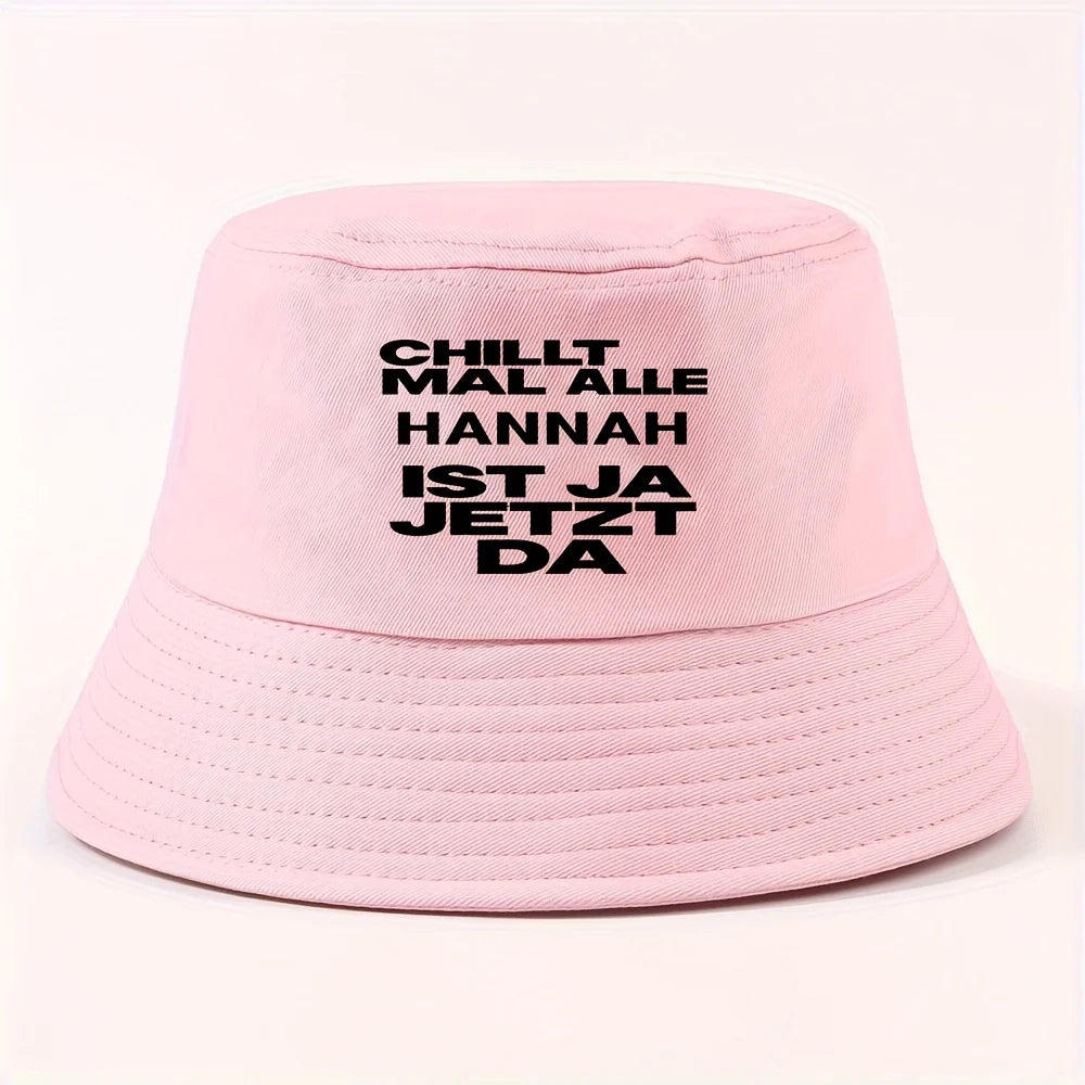 Bold Text Packable Summer Bucket Hat