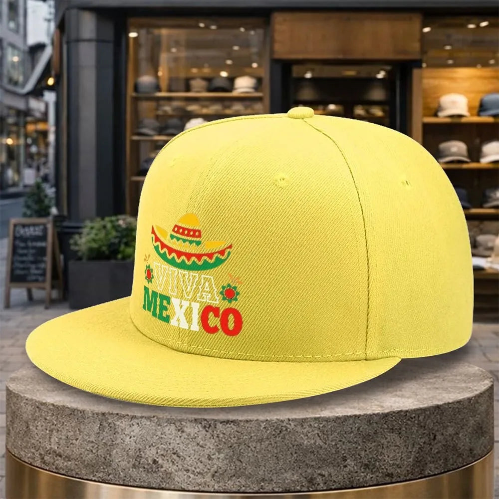 Viva Mexico Sombrero Casual Snapback Cap