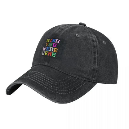 Wish U Were Here Vintage Graphic Baseball Cap