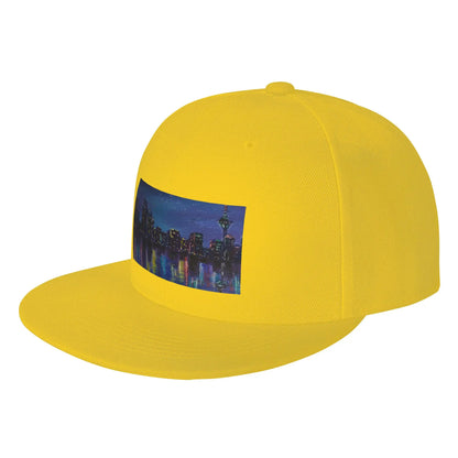 Colourful Cityscape Night Reflection Snapback Cap