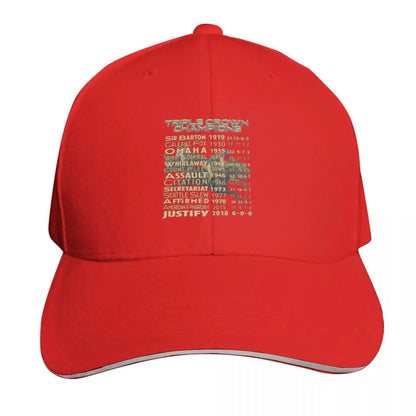 Triple Crown Champions Horse Racing Baseball Cap