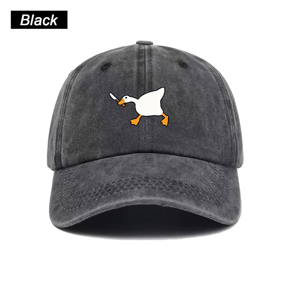 Goose Pattern Washed Vintage Trucker Baseball Cap