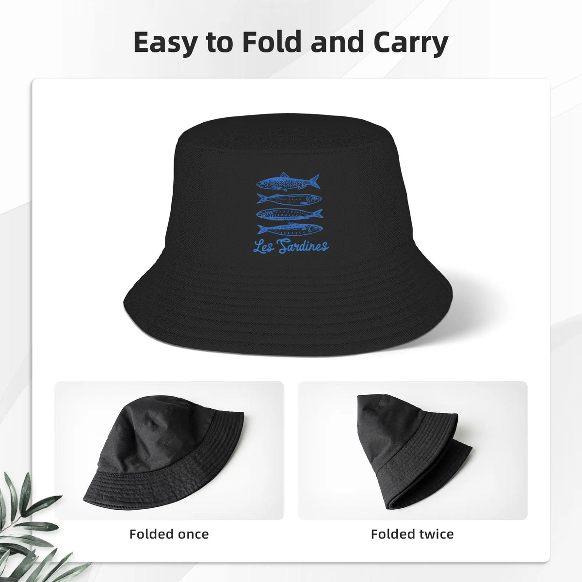 Les Sardines Tinned Fish Retro Bucket Hat
