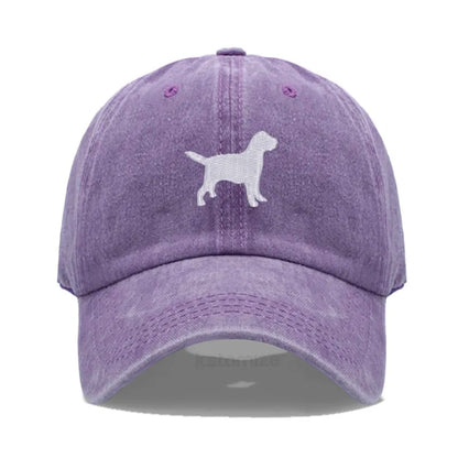Dog Embroidered Soft Cotton Baseball Cap