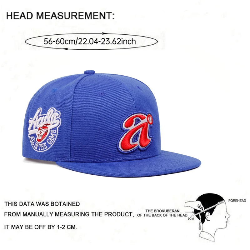 2025 Trend A Letter Embroidered Snapback Cap