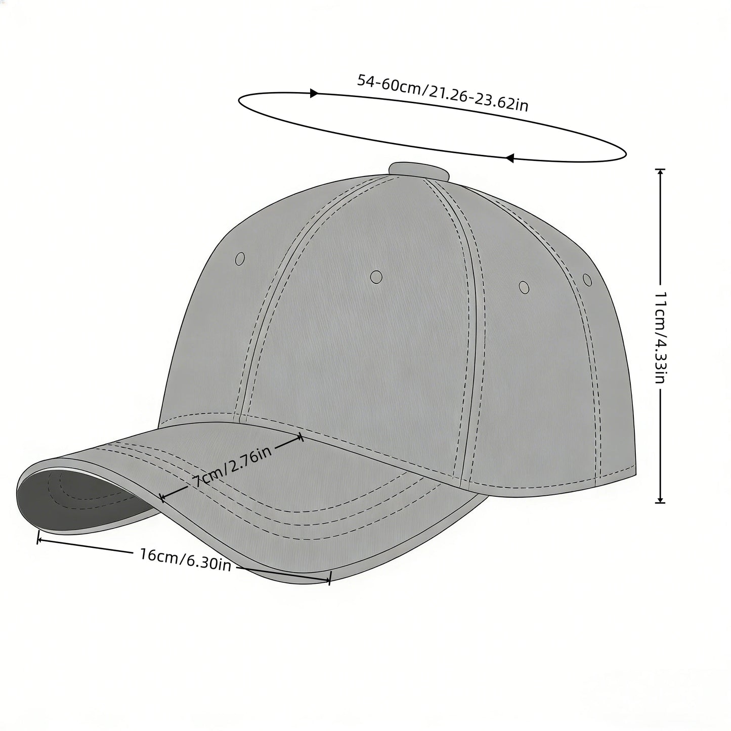 1 Pc Overstimulated Embroidered Washed Baseball Cap