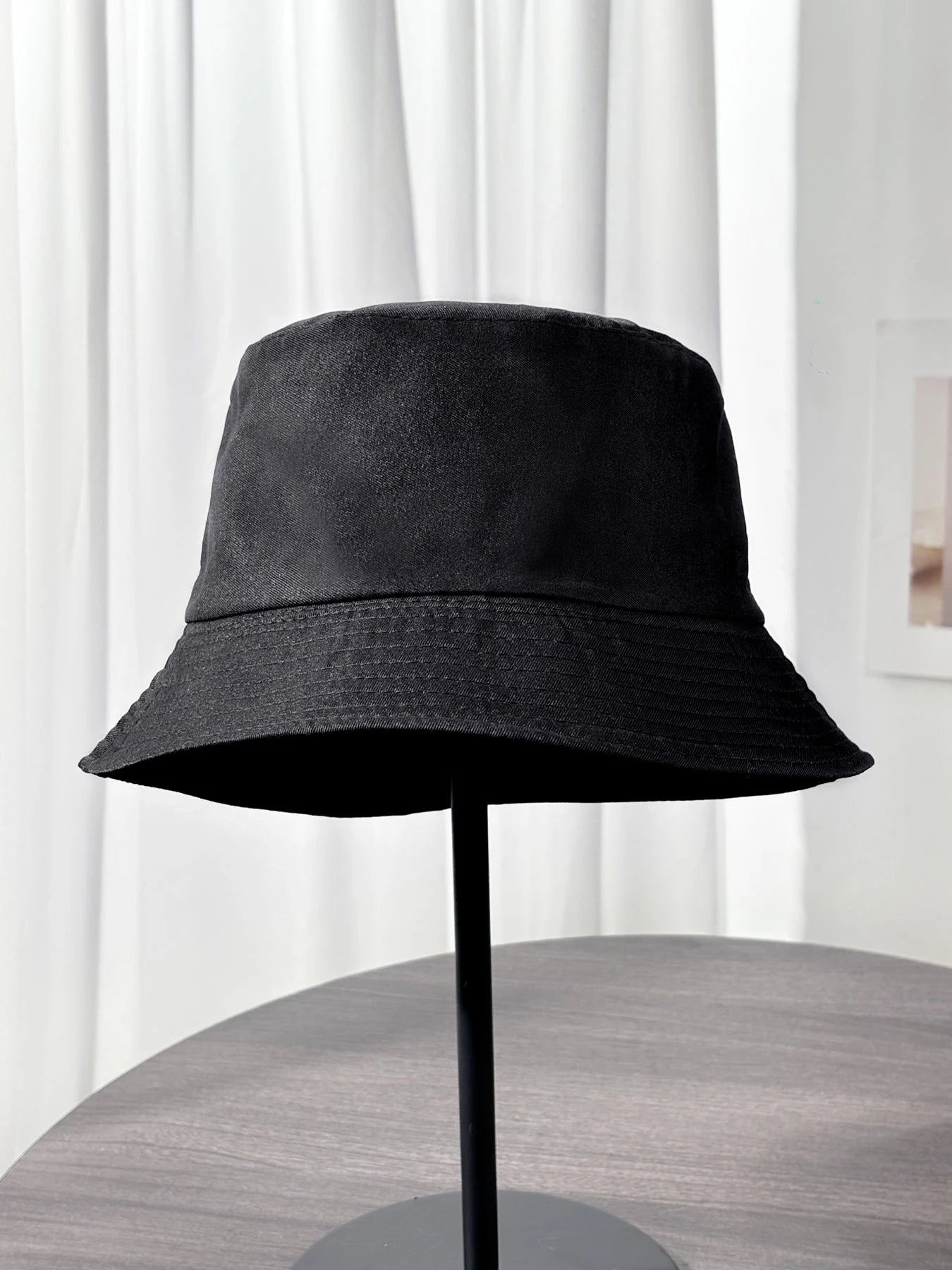 Classic Plain Black Fisherman's Hat