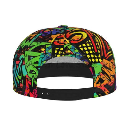 Colorful Graffiti Art Print Baseball Cap Adjustable Snapback Hat