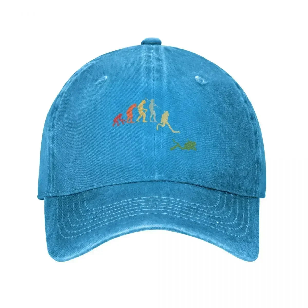Scuba Diving Evolution Ocean Lover Washed Baseball Cap