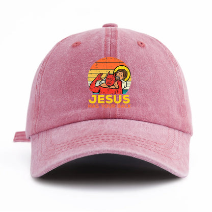 Jesus Has U Back Retro Washed Baseball Cap