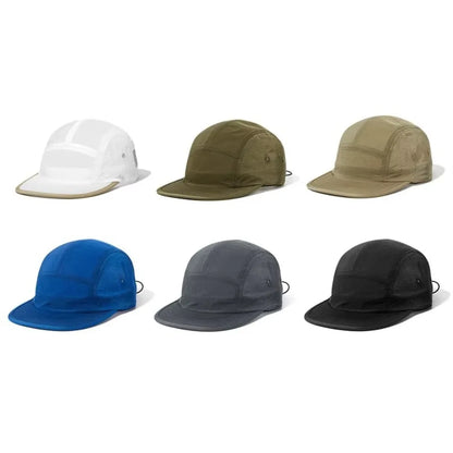 Japanese Style Flat Brimmed Baseball Cap Soft Top Adjustable