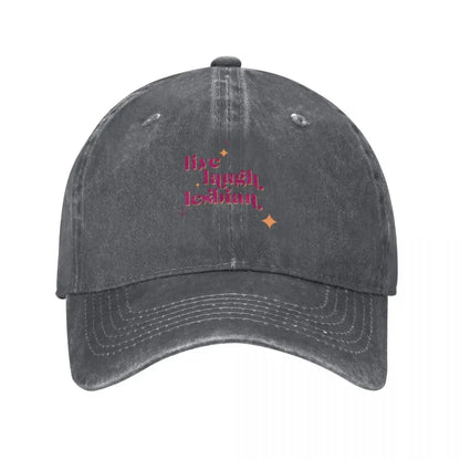 Live Laugh Lesbian Pride Graphic Baseball Cap