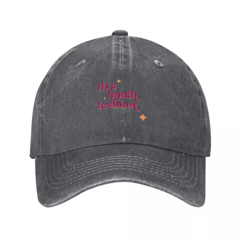 Live Laugh Lesbian Pride Graphic Baseball Cap