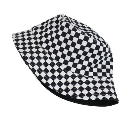 Black And White Checkered Chessboard Checkered Bucket Hat