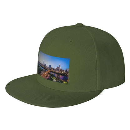 Austin Texas City Skyline Lights Snapback Cap
