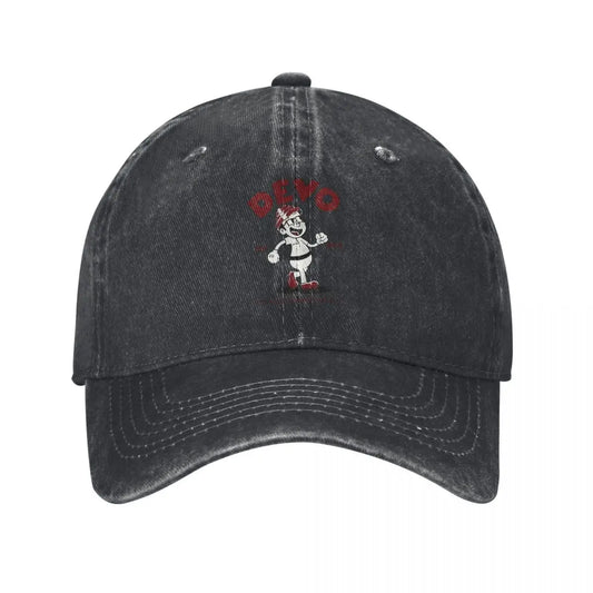 Devo Retro Print Denim Baseball Cap