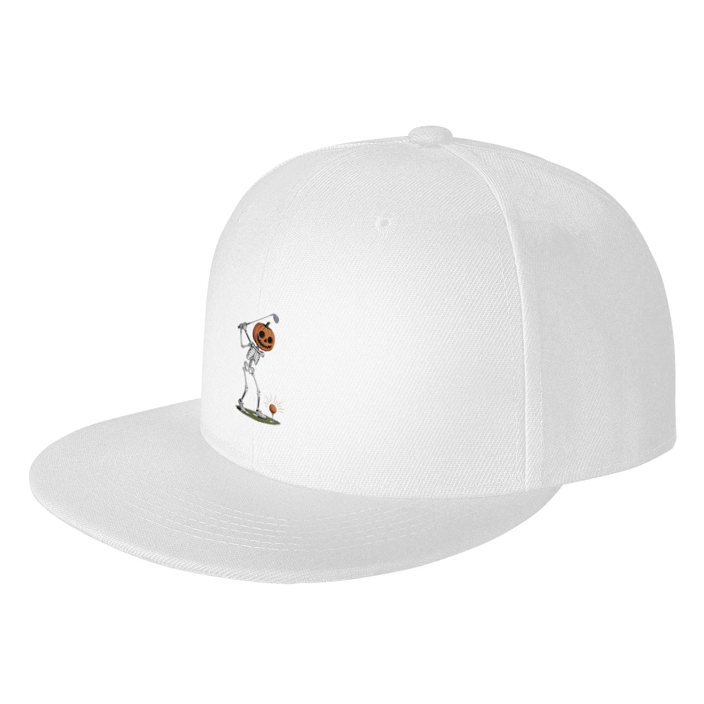 Fashion Pumpkin Skeleton Golf Halloween Snapback Cap